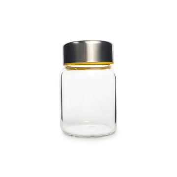 Botella de agua de vidrio de 230 ml de borosilicato con tapa