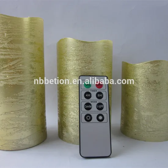 led flameless candles gold printed flameless wax led candles flameless pillar candles with remote control and timer