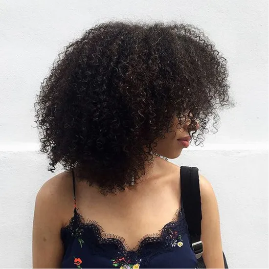 Afro Kinky Curly Hair 3 Bundles Brazilian Curly Hair 100% Remy Human Hair Bundles Extensions 8 16inch Natural Double Weft Weave