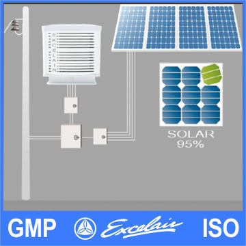Solar water air cooler for factory air cooling system