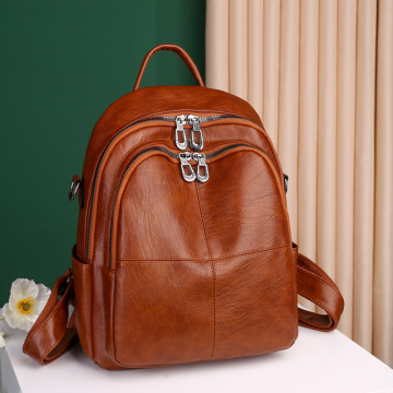 Soft Leather Casual Backpacks: Women's Fashion Trends in Europe and America