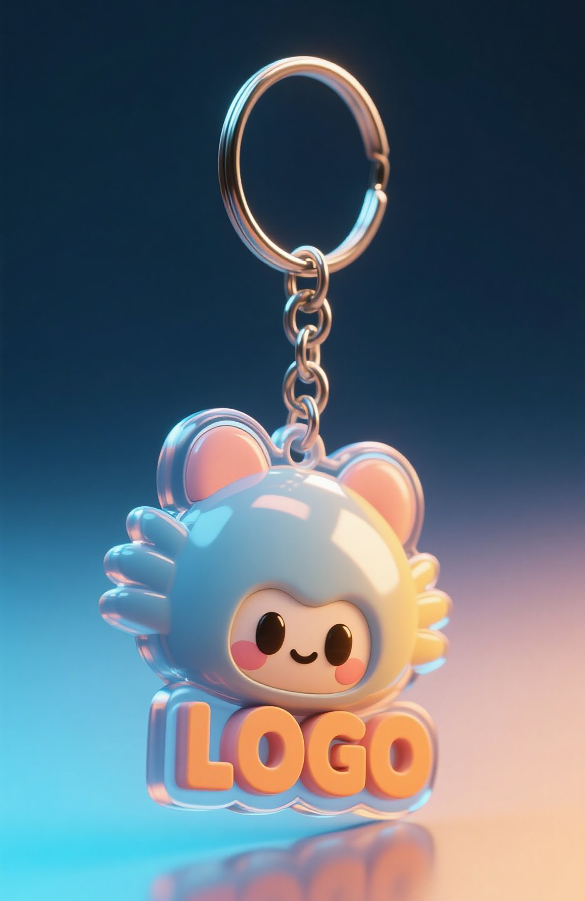 Chaveiro de acrílico personalizado com logotipo