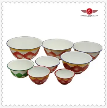 South Africa Enamel Foot Bowl with Decal