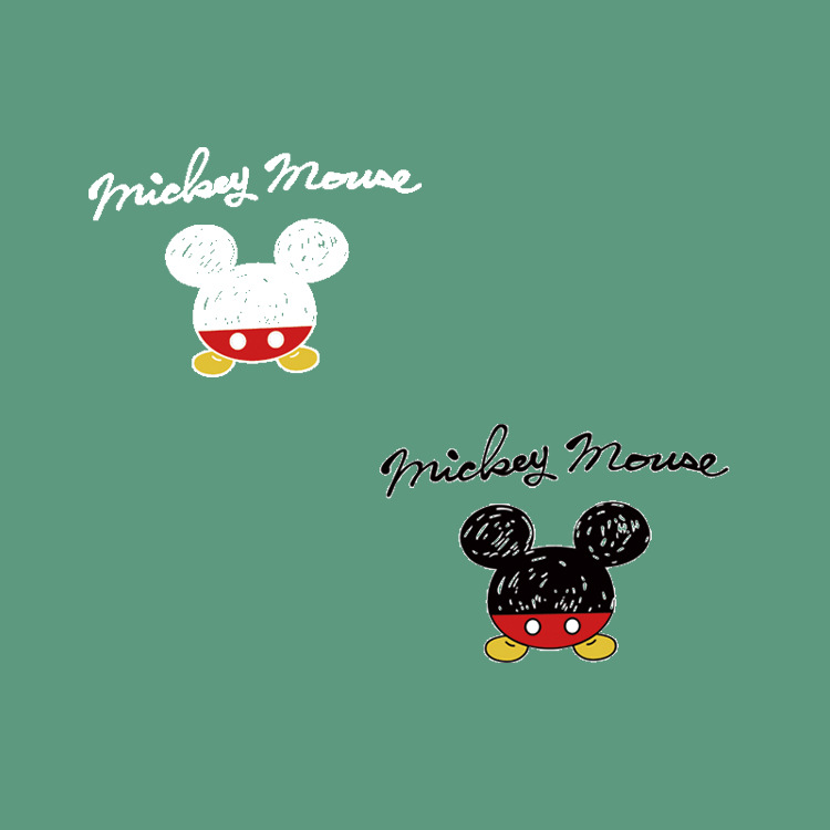 Mickey Minnie Mouse Appliques Thermo Adhesive Patches for