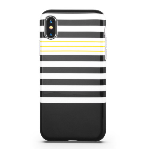 Mix color stripe printed iphone x cover case