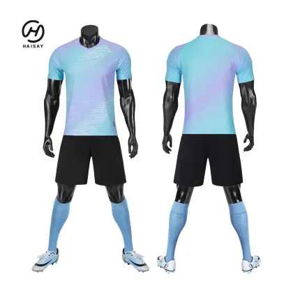 Hot selling quick dry breathable soccer wear sublimation training soccer kits sublimation soccer jersey green