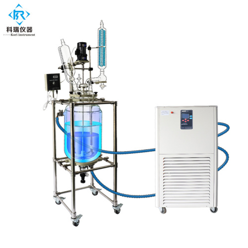 Industrial Double Layer Continuous Stirrer Jacketed Glass Reactor