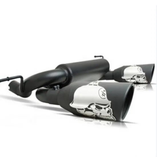 Best Selling Black Skull Exhaust Pipe for Jeep Wrangler 2007-2017 Aluminum Alloy Mango Double Exhaust