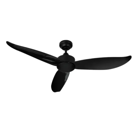 Stylish ceiling fan without lights in the bedroom