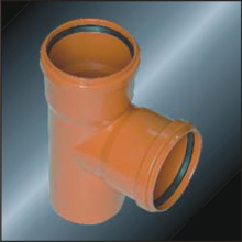 BS5255 / 4514 Drainage Upvc Tee Rubber spigot Grey