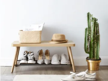 Hallway wood Seat Storage Bench stool shoe racks