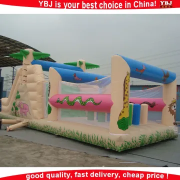 YBJ giant popular inflatable slide Obstacle Courses