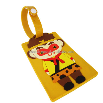 Huabaixin Customizable Yellow PVC Luggage Tag