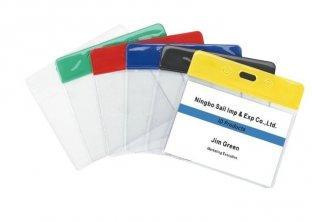 Transparent clear PVC wallet, Conference Name Badge Holders