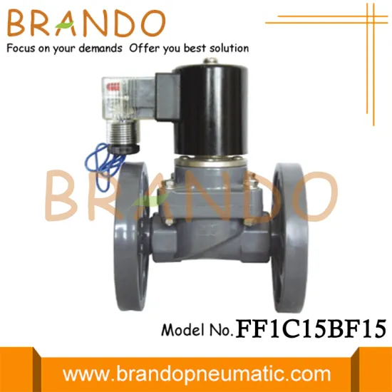1/2'' Flanged Anti Corrosion CPVC Solenoid Valve 24V 110V