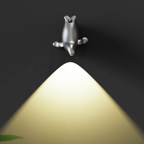 Intelligent Metalic Plating Sealion Human Body Sensor Night Light LED Dual-purpose Supply Novelty Lighting