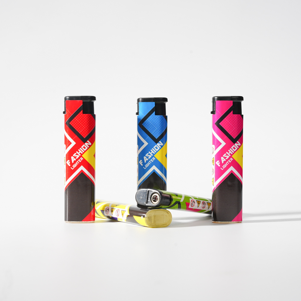 Windproof Flame Piezo Cool Lighter with Wrapper