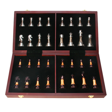 Solid Wood Folding Acrylic Chess Set for Beginners and Professionals