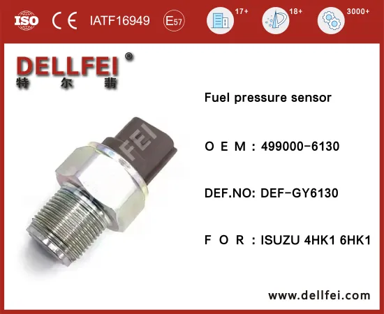 Fuel Common Rail Pressure Sensor 499000-6130 for ISUZU 4HK1 6HK1