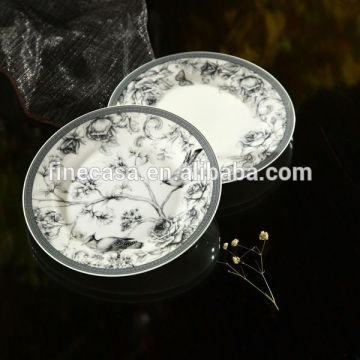 6 Inches Elegant Fine New Bone China Miniature Plate of Nocturne