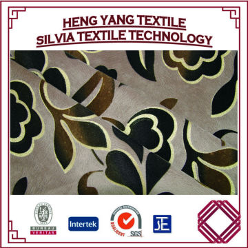 2015 100% Polyester Haining new design weft knitting silver flocked sofa fabric