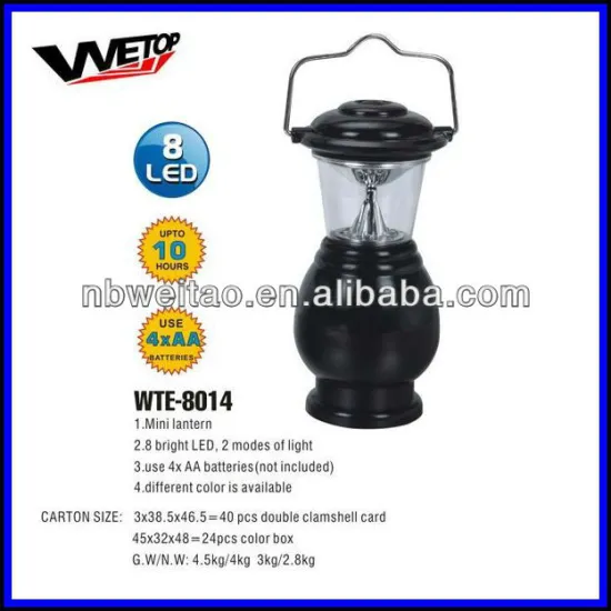 8LED battery operated LED Mini camping lantern