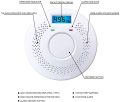 Partihandel Australien LED Display Konventionell plastöverdrag Fire Smoke Detector Tester och CO kombinerat kolmonoxidlarm