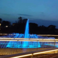 Hermosa fuente de piscina para cambiar de color del patio