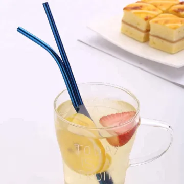 Stainless Steel Colorful Straws With Pouch Bag Package