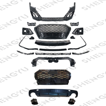 RSQ5 Front Bumper Grille, Rear Diffuser, and Tail Pipes for Audi Q5 2021-2023 Body Kit
