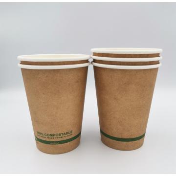 Gobelets 100% biodégradables compostables écologiques doublés de PLA