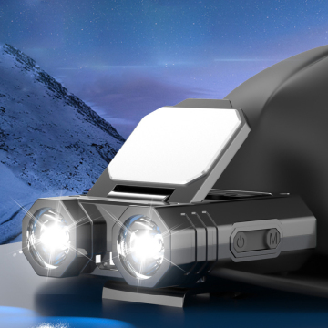 Super Bright Rechargeable Cap Clip Headlamp with Type-C Induction Sensor