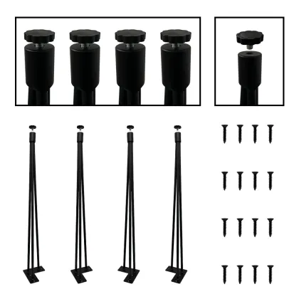 12mm Hairpin Legs New Design 3 Rod Furniture Hairpin Legs Table Base Wholesale Metal Hairpin Table Legs