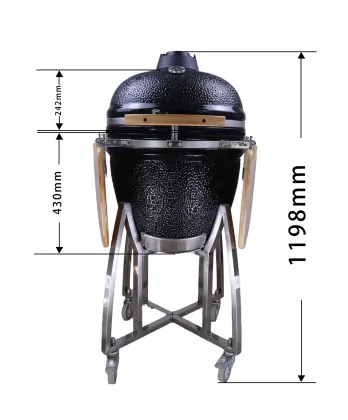 Auplex Grillen BIG Green Grill: 21 Inch Charcoal Egg Barbecue BBQ Kamado