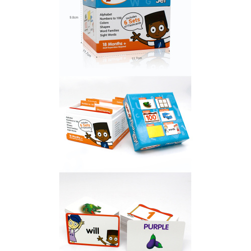 custom 100PCS Flashcards game set for kids sale