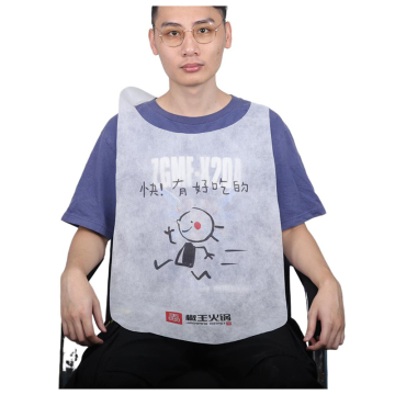 Custom Wholesale Disposable Non Woven Aprons with Restaurant Advertising Logos