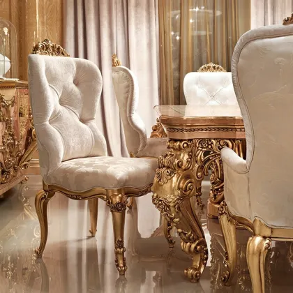 Royal Antique European Luxury Inlaid Dining Table