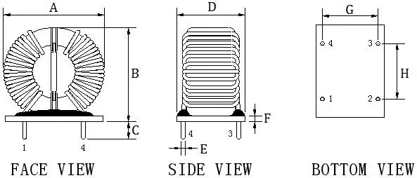 High Quality Materials T25*15*12 Toroidal Drum Ferrite Core Choke Common Mode Choke Inductor