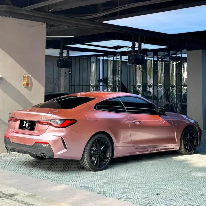 Rose Pink Metallice Car Wrap