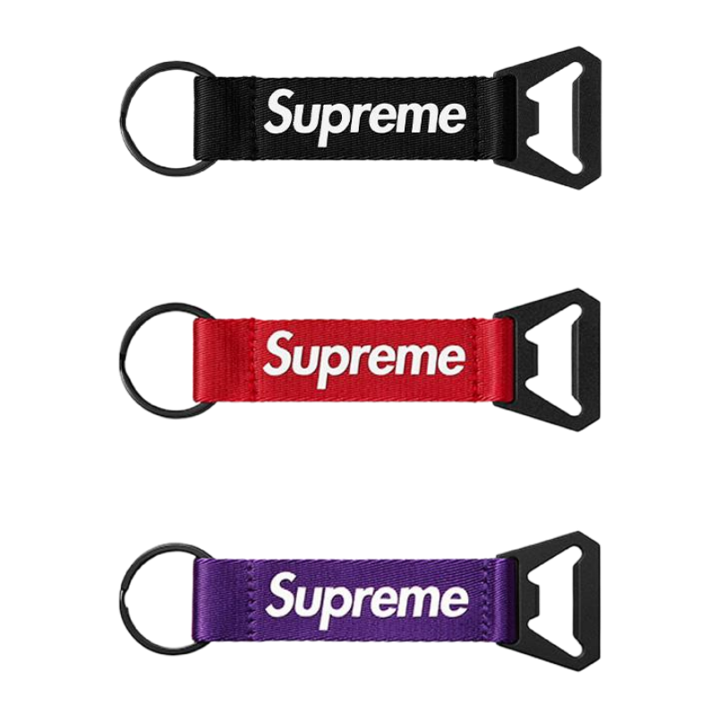 Supreme Bottle Opener Webbing Keychain