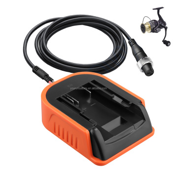 Electric Fishing Reel Battery Adapter for Dewalt 18V Charger - Compatible with Daiwa SB150J and Shimano BeastMaster