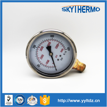pressure guage meter precision glass manometer oil pressure gauge