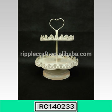 Beautiful Wrought Iron Cake Holder with Pure White Color