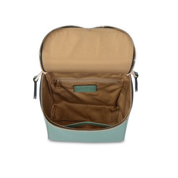 Leder-Mini-Rucksack mit doppelt verstellbarem Schultergurt