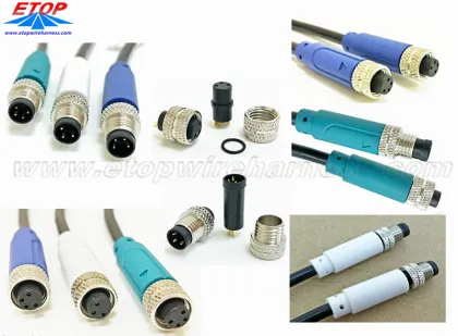 molded M8 shield waterproof connector