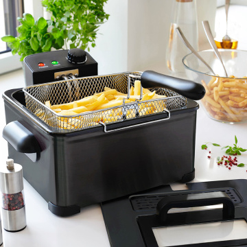 Black Stainless Steel Electric Deep Fryer