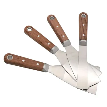 Factory Cheap Ultra Flexible Stainless Steel Blade Wood Handle Putty Knives