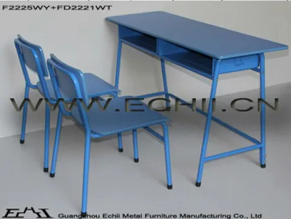 Children study desk and chair/Furniture for classroom/Double classroom furniture/Student desk and chair