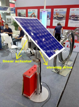 Slewing Drive + Linear Actuator = Dual Axis Solar Tracking System