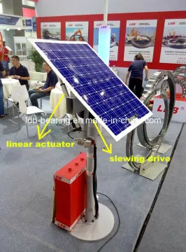Slewing Drive + Linear Actuator = Dual Axis Solar Tracking System